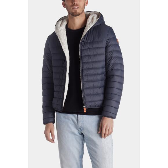 NWT Save The Duck Men's Nathan Faux Fur Lined Hoody Puffer XL - Picture 3 of 4